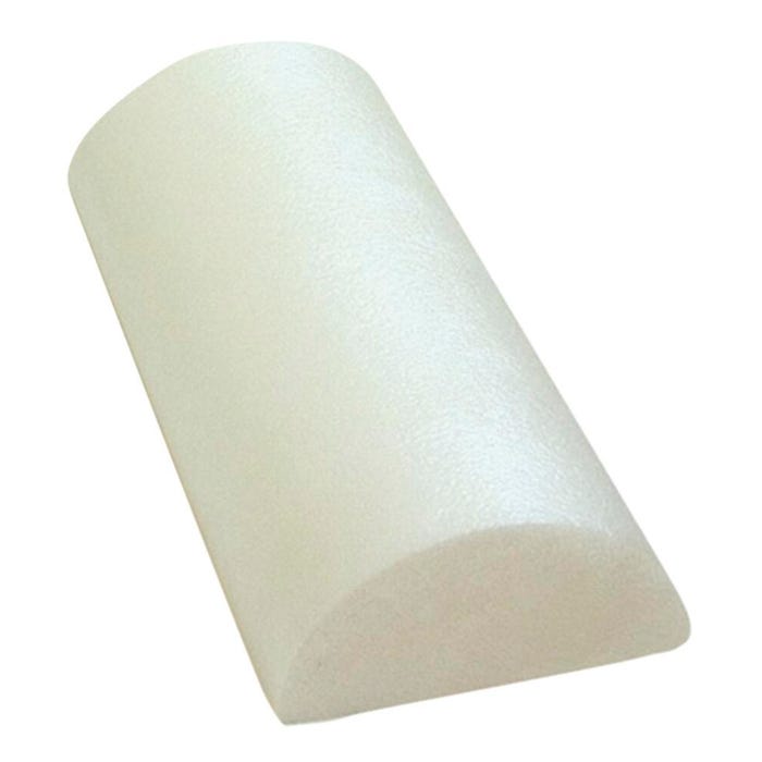 CanDo Half-Round Foam Roller, 6 x 12 Inches, White