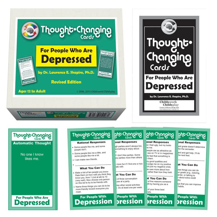 Childswork/Childsplay Thought-Changing Cards for People Who Are Depressed, Ages 12 and Up, Set of 50