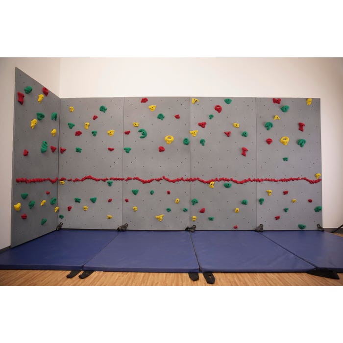 Everlast Climbing Slate River Rock Traverse Wall Package, 8 x 40 Feet, 2 Inch Blue Mat