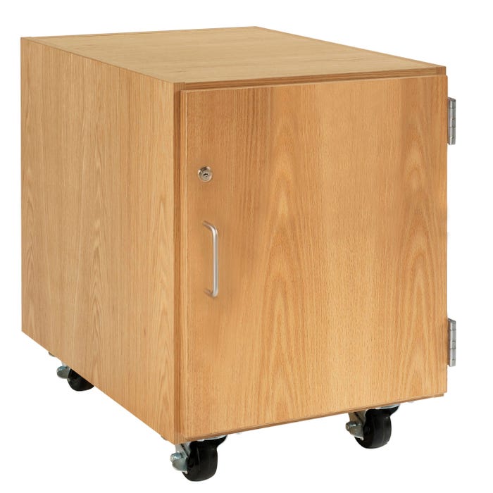 Diversified Woodcrafts M Series Mobile Storage Cabinet, 24 x 22 x 24 Inches, Locked Door, Chemical Resistant UV Finish