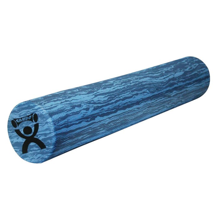 CanDo Round Foam Roller, 6 x 36 Inches, Blue Marble