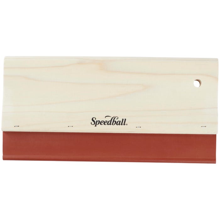 Speedball Fabric Squeegee, Nitrile Blade 65 Durometer Red, 8 Inches