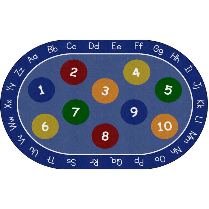 Childcraft Numbers and Alphabet Carpet, Oval