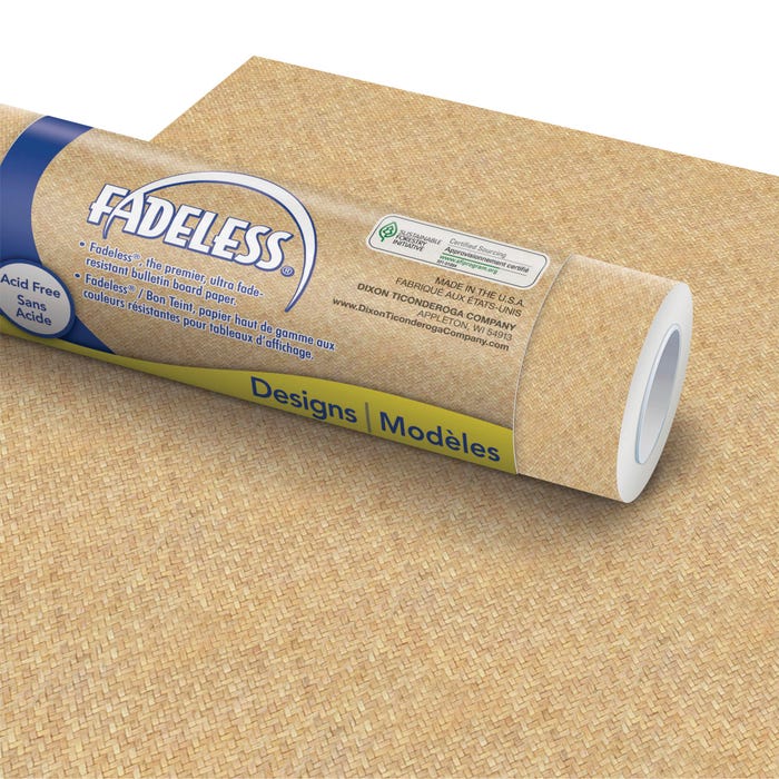 Fadeless Bulletin Board Art Paper, Wicker, 48 Inches x 50 Feet, 1 Roll