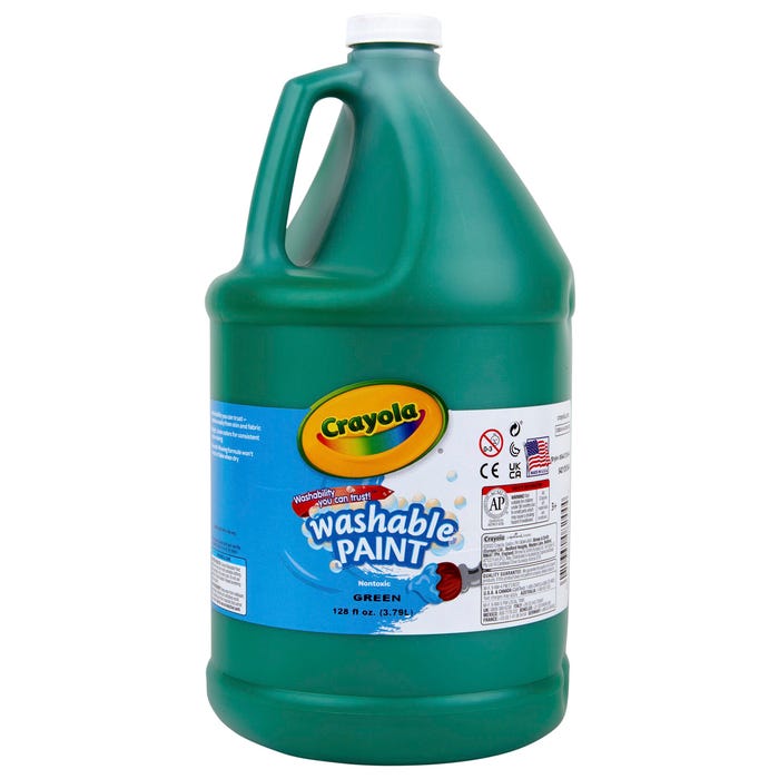 Washable Paint, Green, 1 gal Bottle Washable Paint, Green, 1 gal Bottle