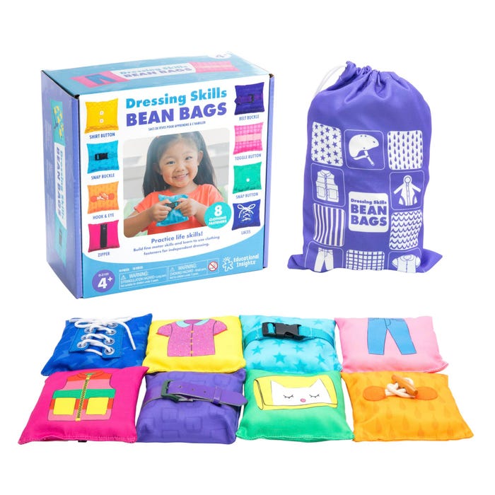 Educational Insights Dressing Skills Bean Bags, Set of 8