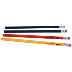 School Smart Traditional No 2 Pencils, Assorted Colors, Pack of 144 085002