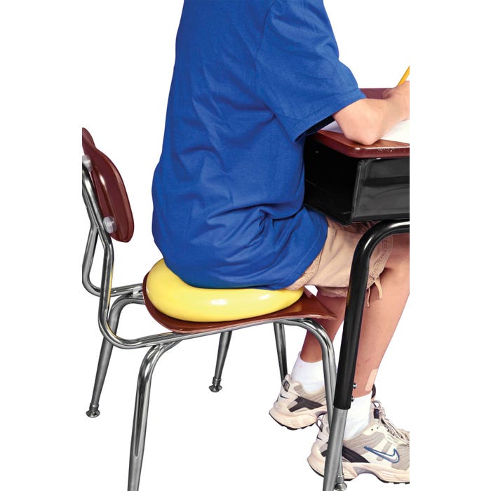 Abilitations CoreDisk Stability Cushion, Yellow, 12 Inch Diameter