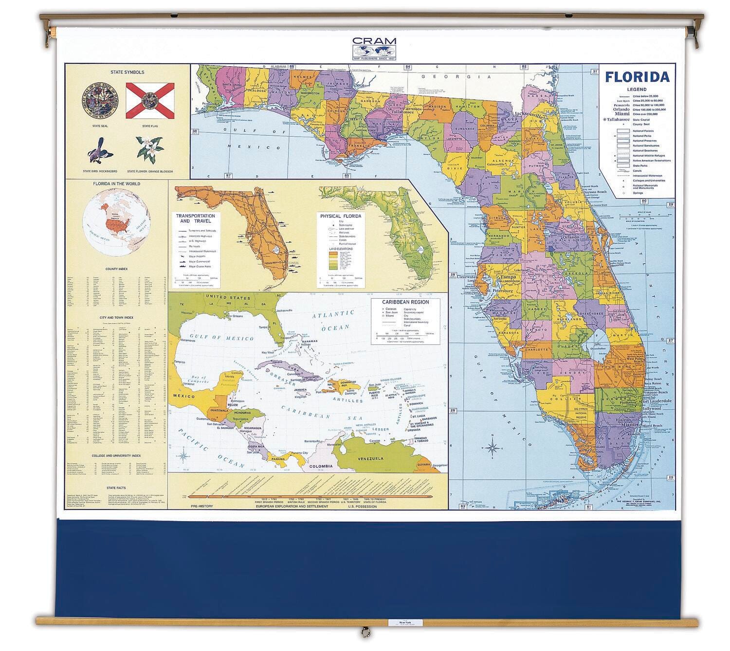 Nystrom Florida Roller Map, Item Number 088623