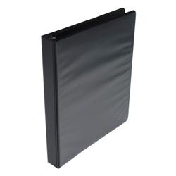 School Smart D Ring View Binder, Polypropylene, 1 Inch, Black 2006476