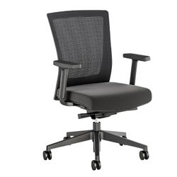 AIS Upton High-Back Task Chair, 25 x 25 x 42 Inches, Striped Black Mesh, Item Number 2089239