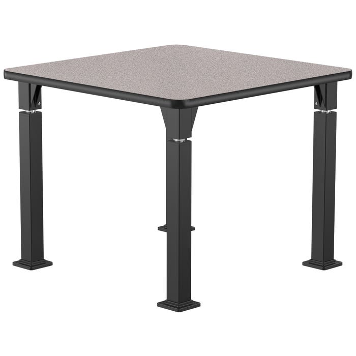 National Public Seating Aero-Lift Square Activity Table, 27 to 42 Inch Adjustable Height, 36 x 36 Inch Top