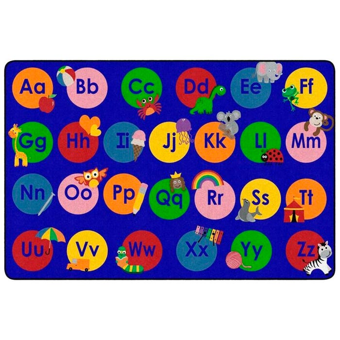 Childcraft ABC Furnishings Learning A-Z Educational Carpet, Rectangle