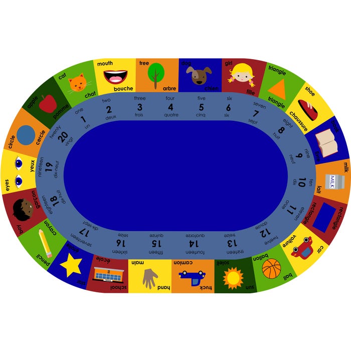 Childcraft Bilingual French Carpet, Oval