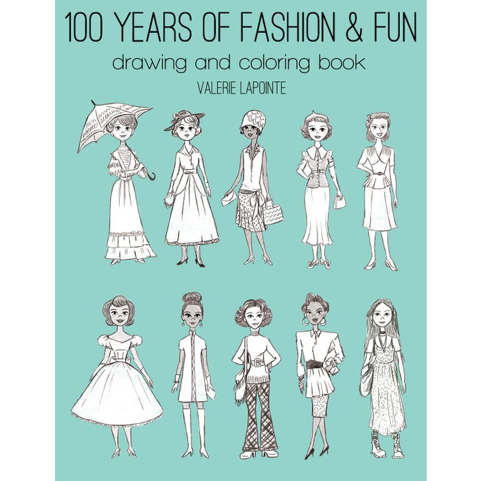 General's 100 Years of Fashion and Fun Drawing and Coloring Book, 120 Pages