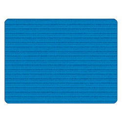 Carpets for Kids KIDSoft Subtle Stripes Solid Carpet, 6 x 9 Feet, Rectangle, Primary Blue, Item Number 2019698