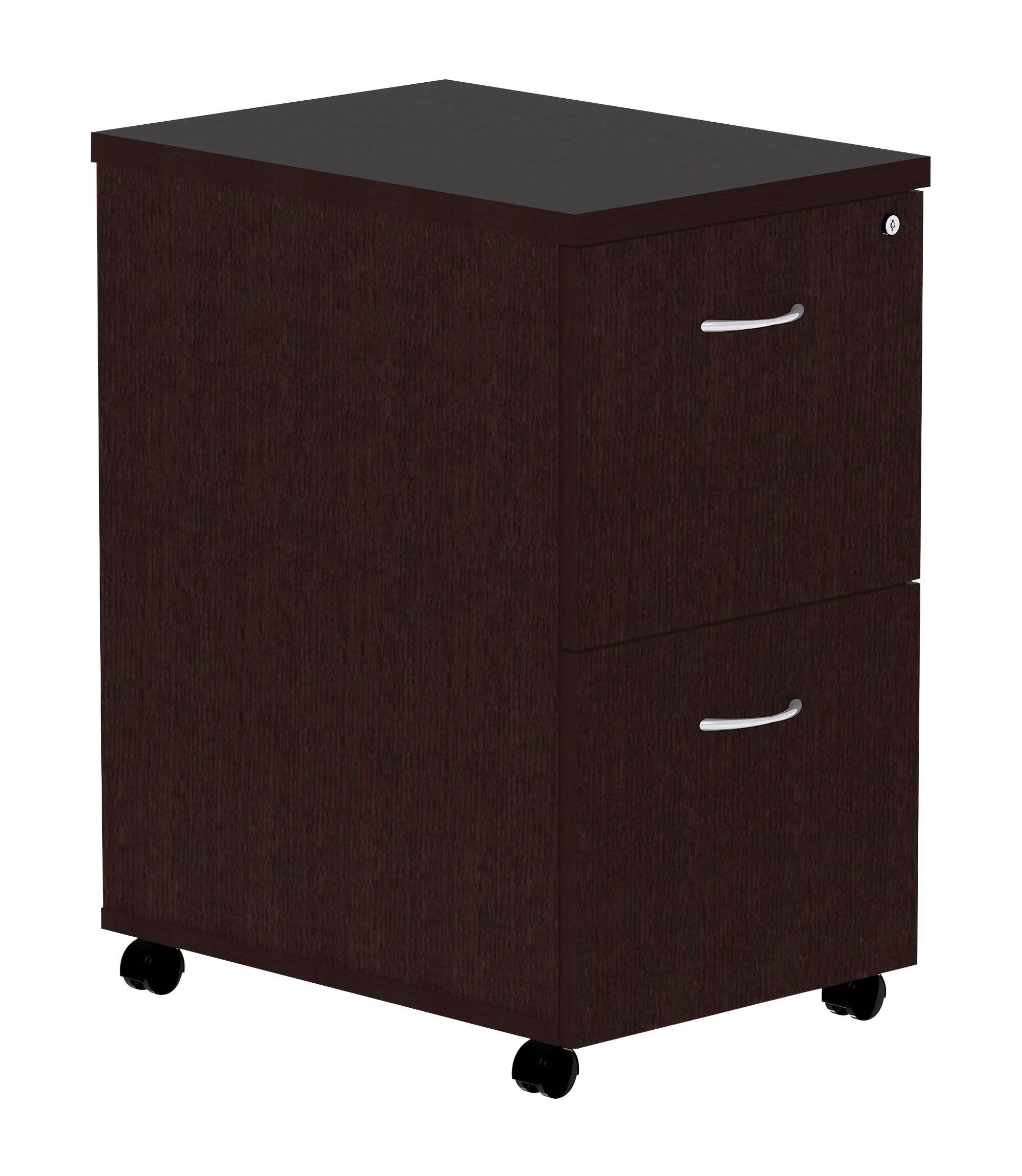 Image for Classroom Select Laminate Mobile 2 Drawer Pedestal, 15-3/4 x 22 x 28-5/8 Inches, Espresso from School Specialty