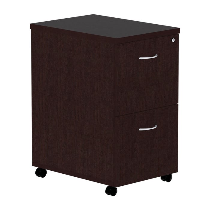 Classroom Select Laminate Mobile 2 Drawer Pedestal, 15-3/4 x 22 x 28-5/8 Inches, Espresso