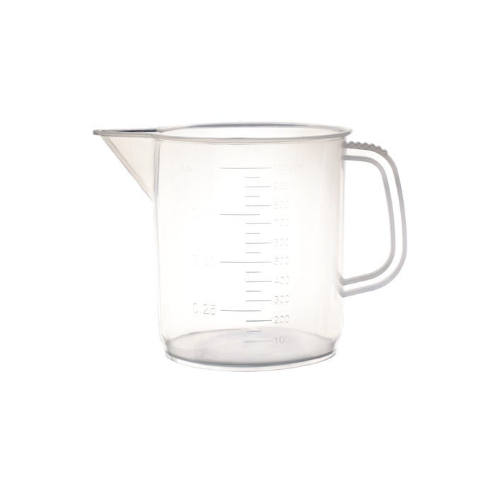 United Scientific Short Form Beaker with Handle, Polypropylene, 1000 Milliliters