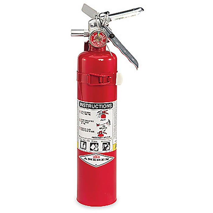 Frey Scientific Dry Chemical Fire Extinguisher with Mounting Bracket, 6 X 4 X 16 in, 2-1/2 lb, Steel