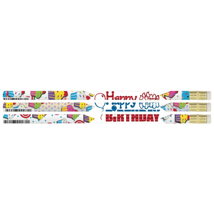 Musgrave Pencil Co. Birthday Cupcake Pencils, Pack of 12