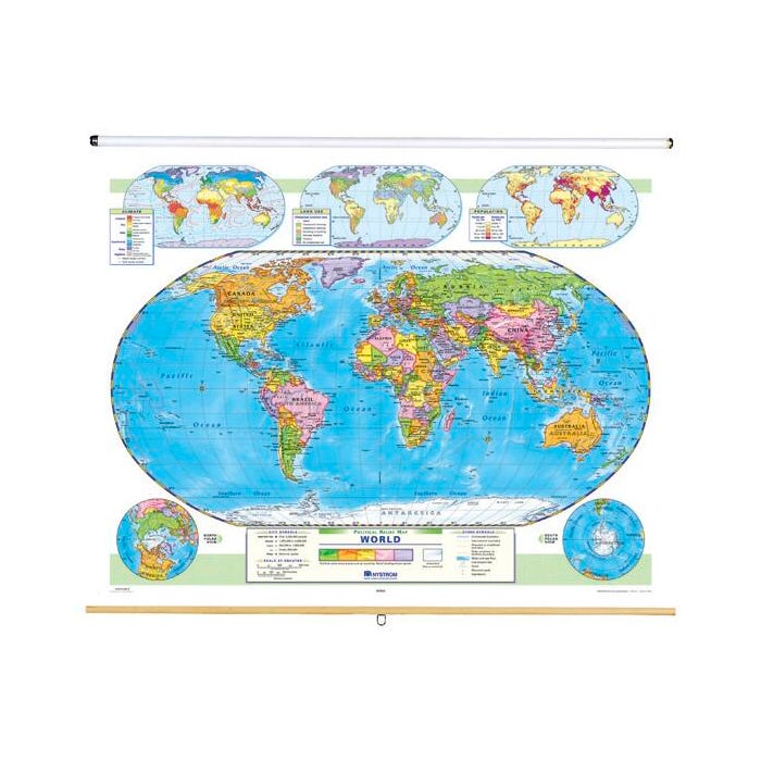 Nystrom Political Relief World Map