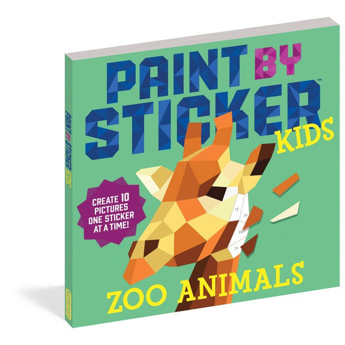 Paint by Sticker Kids: Zoo Animals Book
