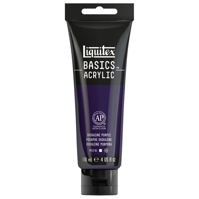Liquitex BASICS Acrylic Paint, 4 Ounces, Dioxazine Purple