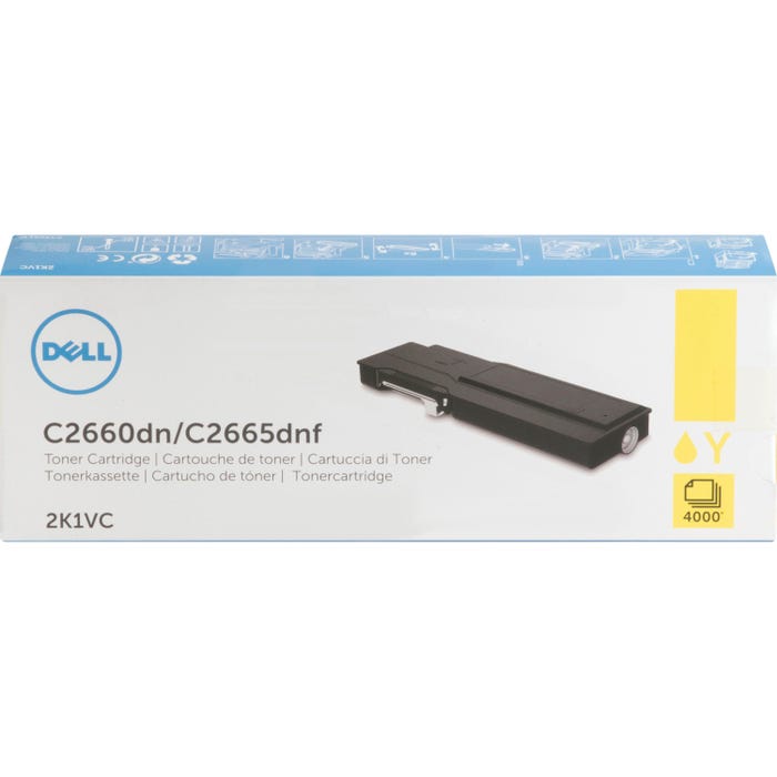 Dell Ink Toner Cartridge, 2K1VC, Yellow