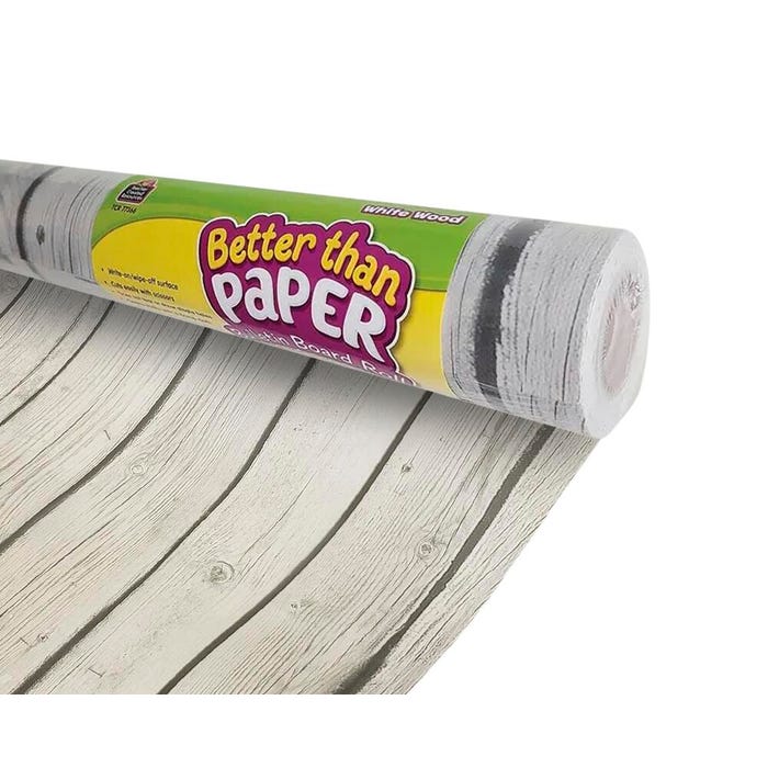 Teacher Created Resources Better Than Paper Bulletin Board Roll, White Wood