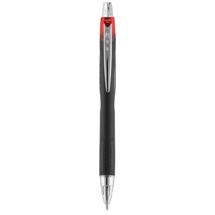 uniball JETSTREAM RT Retractable Roller Ball Gel Pen, 1 mm Medium Tip, Red Ink