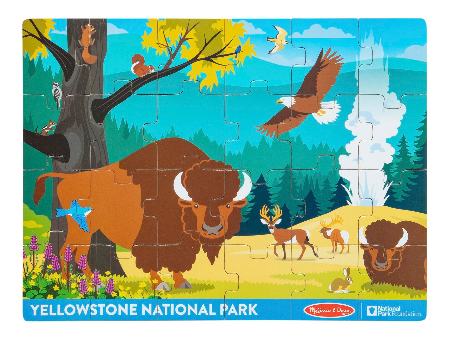 Melissa & Doug Yellowstone National Park Wooden Jigsaw Puzzle, 24 Pieces 2132524