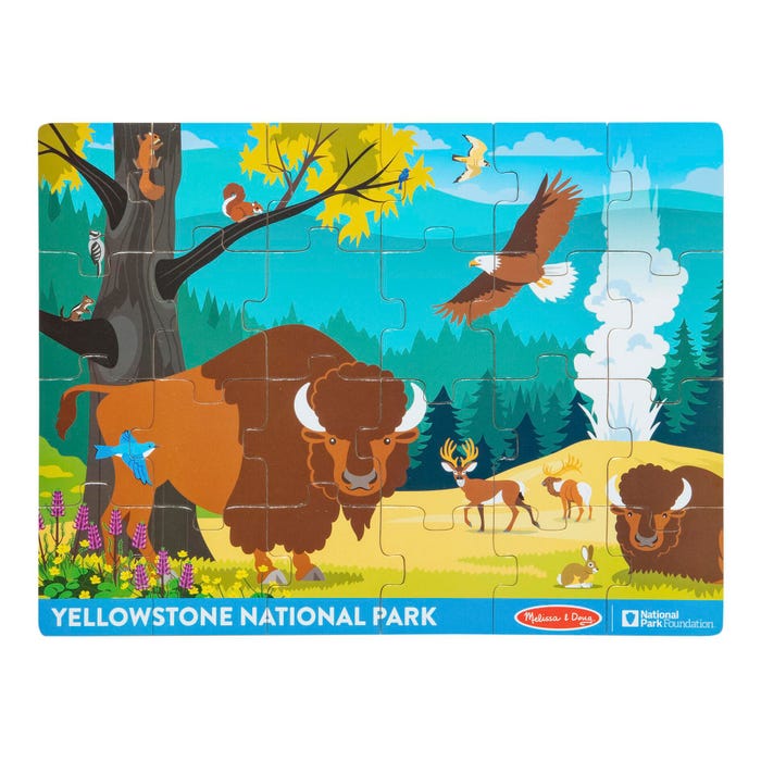 Melissa & Doug Yellowstone National Park Wooden Jigsaw Puzzle, 24 Pieces