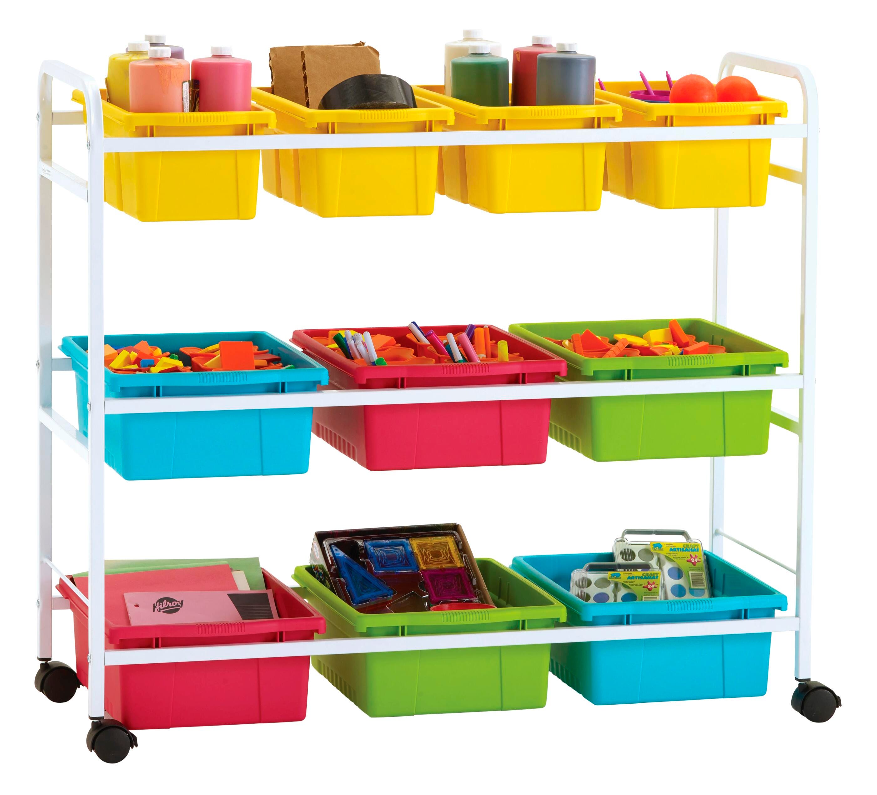 Copernicus Book Browser Cart with Deluxe Tubs, 40-1/2 x 15-3/4 x 36-1/2 Inches, Item Number 2103016