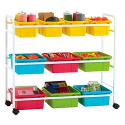 Copernicus Book Browser Cart with Deluxe Tubs, 40-1/2 x 15-3/4 x 36-1/2 Inches, Item Number 2096433
