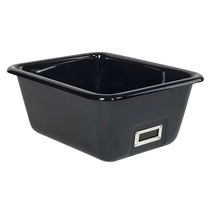 Shirley K's T-134 Storage Bin, 14-1/2 x 11-1/2 x 6-1/4 Inches, Black