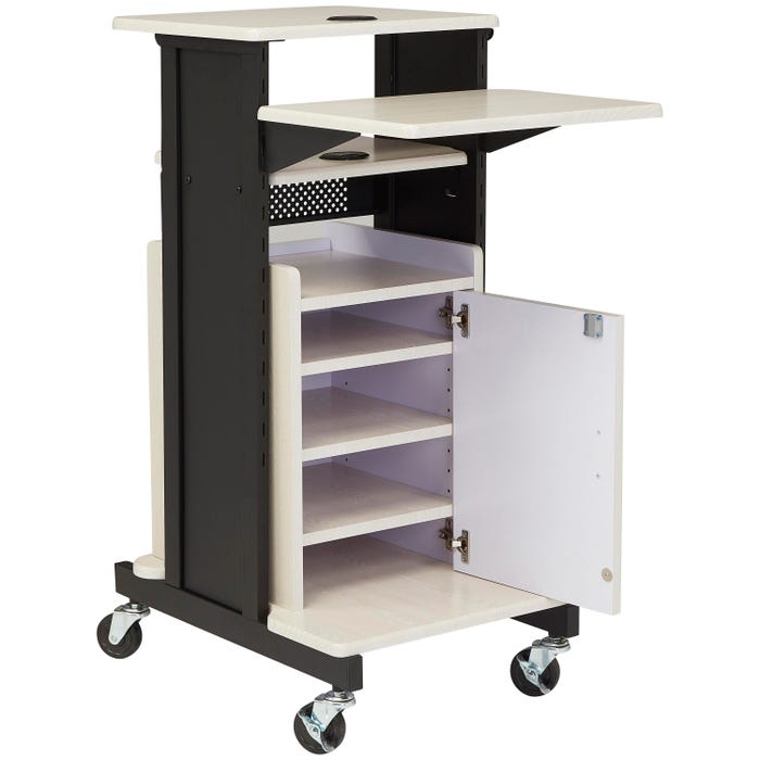 Oklahoma Sound Premium Plus Presentation Cart with Storage Cabinet, 30 W x 18 D x 40-1/2 H Inches