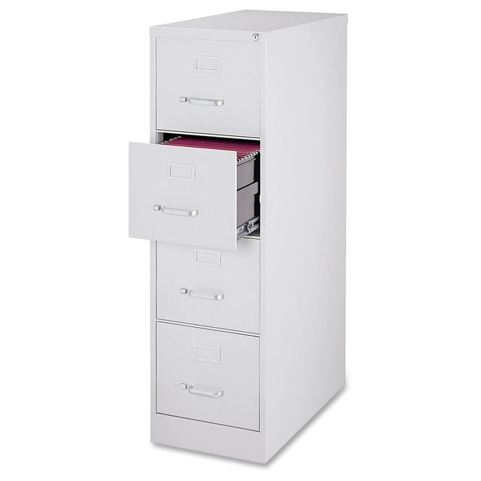 Lorell Commercial Grade Putty Vertical Files, 5-Drawer, Letter, 15 x 26-1/2 x 61 Inches