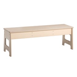 Image for Childcraft Out2Learn Outdoor Oak Poly Bench, 48 x 12 x 14 Inches from School Specialty