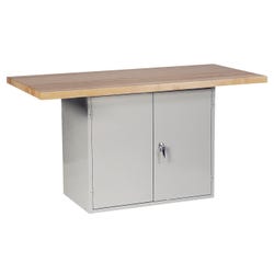 Montisa 2 Station Workbench with Double Door and 1 Vise