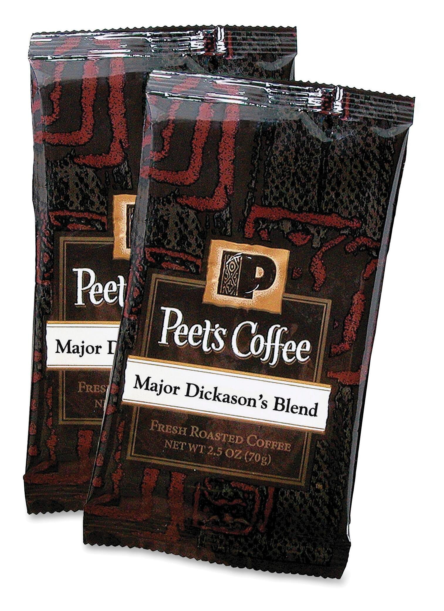 Peet's Coffee & Tea Fresh Roasted Coffee, Major Dickasons Blend, 2.5 oz, Pack of 18, Item Number 1561381