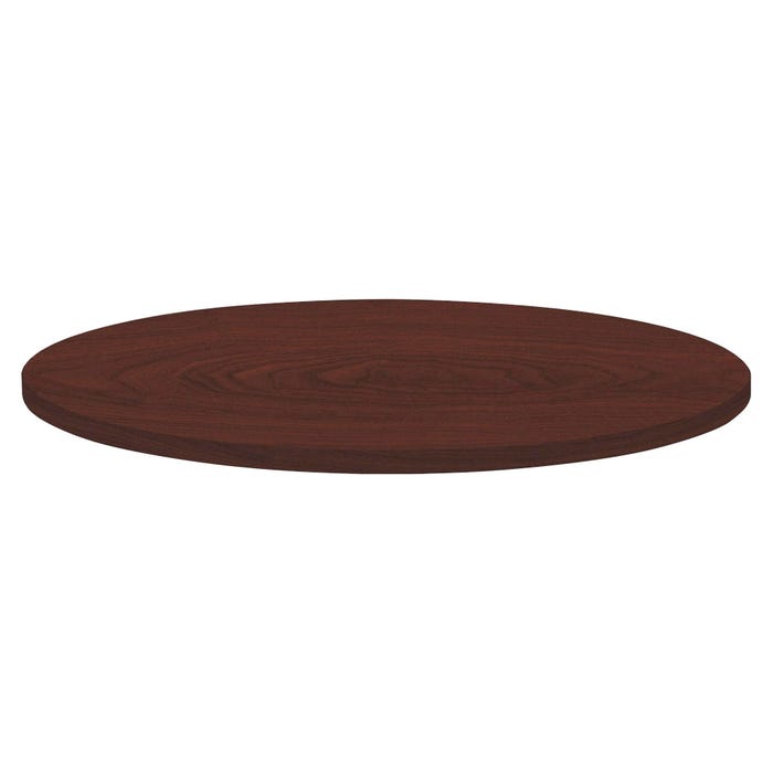 Lorell Hospitality Table Mahogany Laminate Round Tabletop, 42 Inches