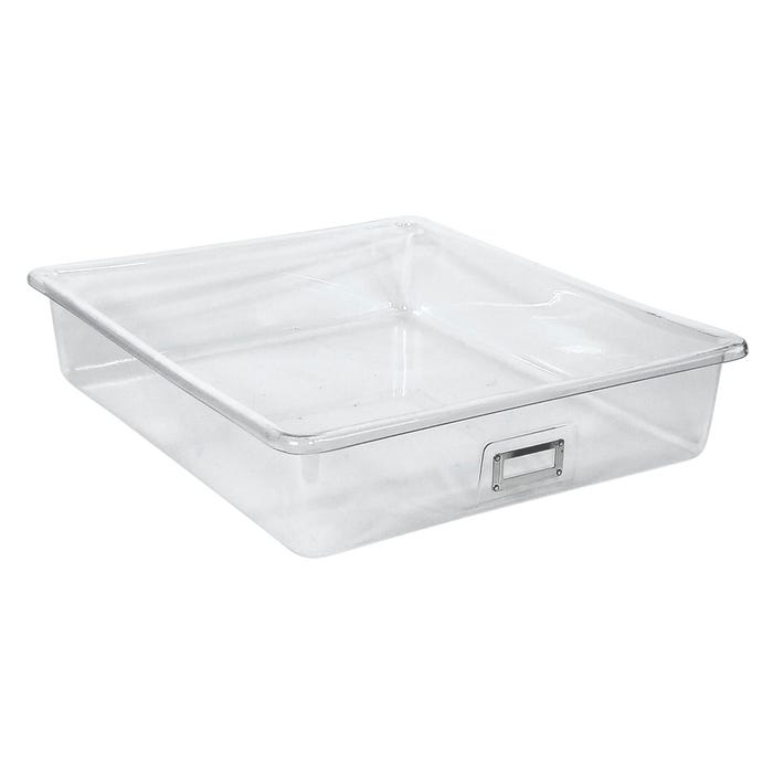 Shirley K's T-163 Storage Bin, 21 x 19 x 4-1/2 Inches, Clear