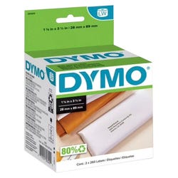 Image for Dymo LabelWriter Address Labels, 1-1/8 x 3-1/2 Inches, White, 260 Labels/Roll, Box of 2 from School Specialty