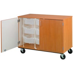 Stevens I.D. Systems Mobile Tray Storage Cart with Doors and Lock, 9 Trays, 44 x 24 x 36 Inches 4001066