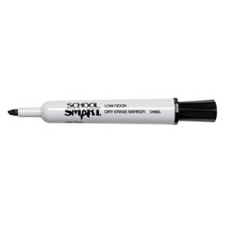 School Smart Dry Erase Markers, Chisel Tip, Low Odor, Black, Pack of 12 1354253