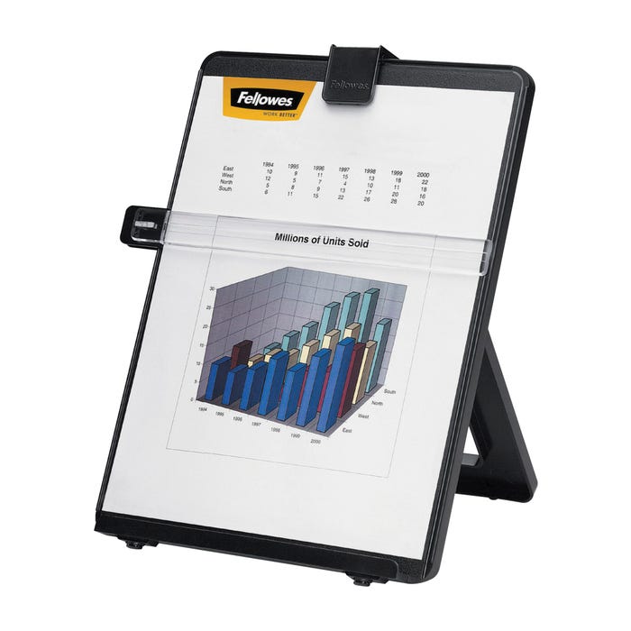 Fellowes Non-Magnetic Document Copyholder, 10-1/8 x 11-1/4 x 7-3/8 Inches, Black