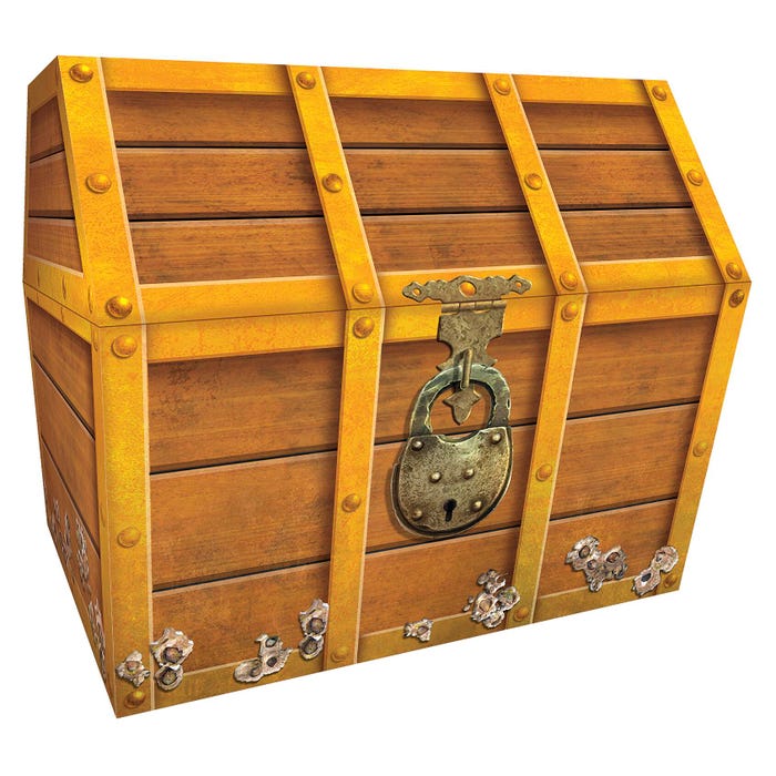 Teacher Created Resources Treasure Chest, Cardboard