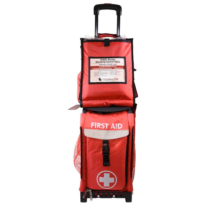 MobileAid Trauma First Aid Station, Hi-Vis, Easy-Roll