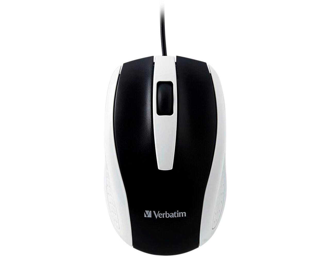 Verbatim Corded Notebook Optical Mouse, White 2136015